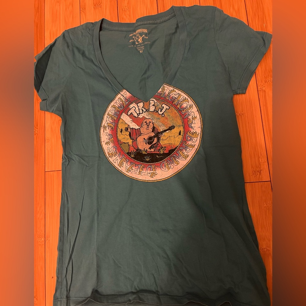 Vintage True Religion Blue Graphic Tee
